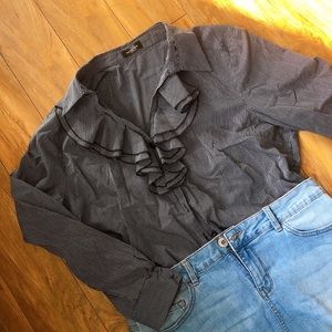 🖤Special Button Down Shirt Ruffles Details💋